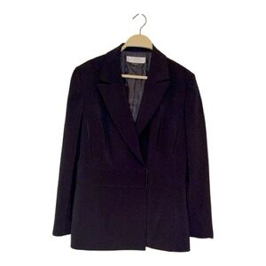 TAHARI ASL Women's 16P Petite Blazer Black Jacket Work Career